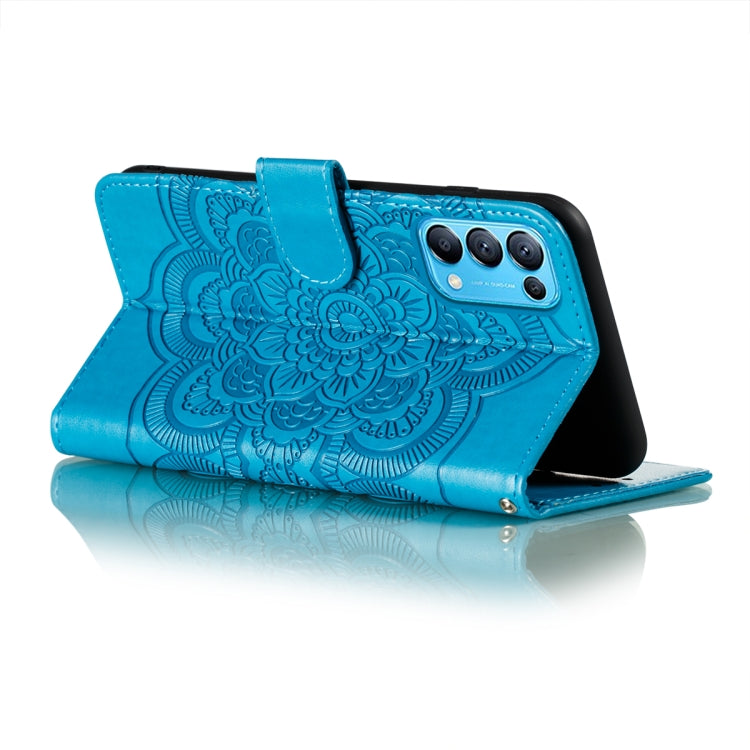 For OPPO Reno5 5G / Find X3 Lite Mandala Embossing Pattern Horizontal Flip PU Leather Case with Holder & Card Slots & Wallet & Lanyard