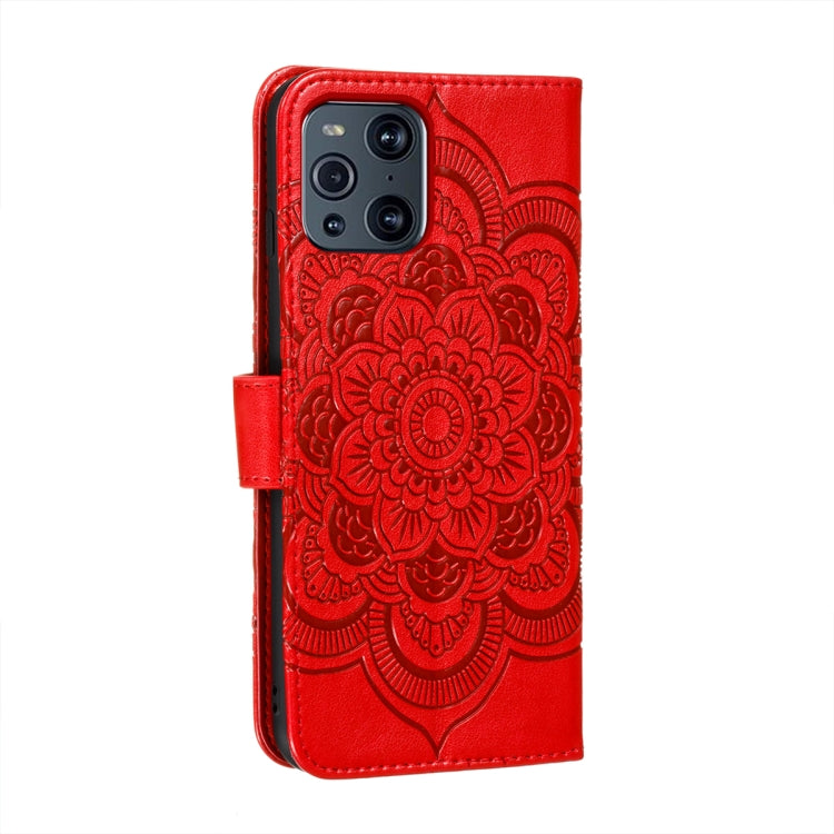 For OPPO Find X3 / Find X3 Pro Mandala Embossing Pattern Horizontal Flip PU Leather Case with Holder & Card Slots & Wallet & Lanyard