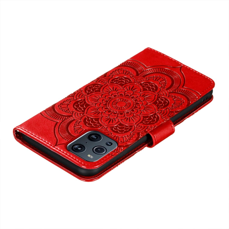 For OPPO Find X3 / Find X3 Pro Mandala Embossing Pattern Horizontal Flip PU Leather Case with Holder & Card Slots & Wallet & Lanyard