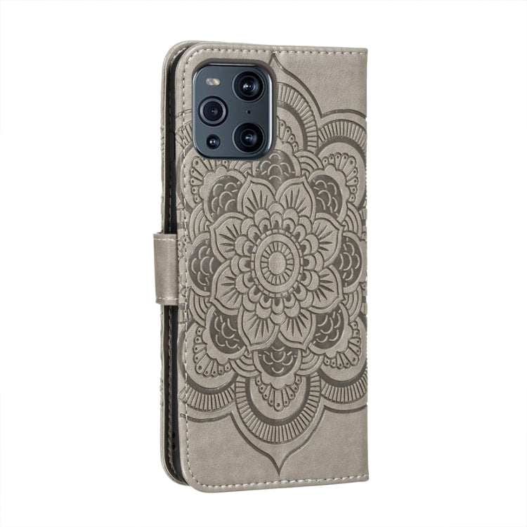 For OPPO Find X3 / Find X3 Pro Mandala Embossing Pattern Horizontal Flip PU Leather Case with Holder & Card Slots & Wallet & Lanyard