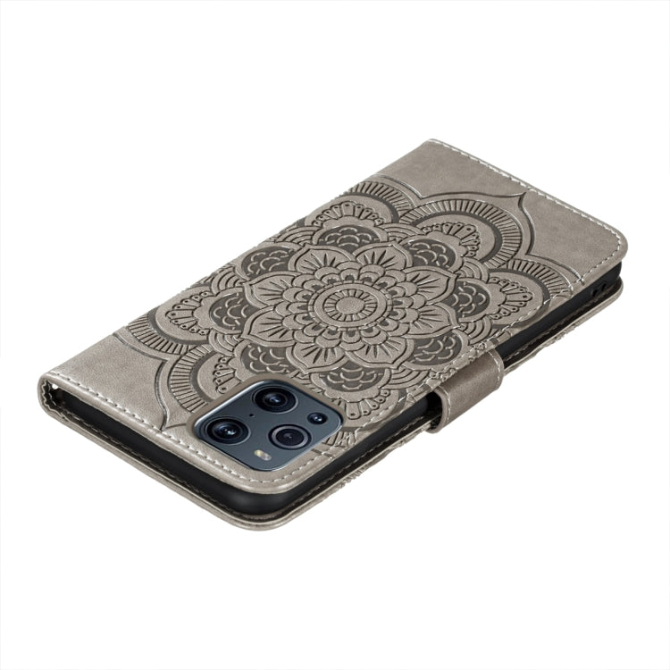 For OPPO Find X3 / Find X3 Pro Mandala Embossing Pattern Horizontal Flip PU Leather Case with Holder & Card Slots & Wallet & Lanyard
