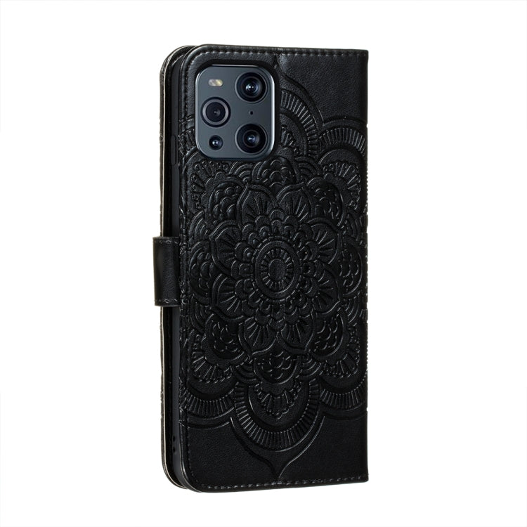 For OPPO Find X3 / Find X3 Pro Mandala Embossing Pattern Horizontal Flip PU Leather Case with Holder & Card Slots & Wallet & Lanyard