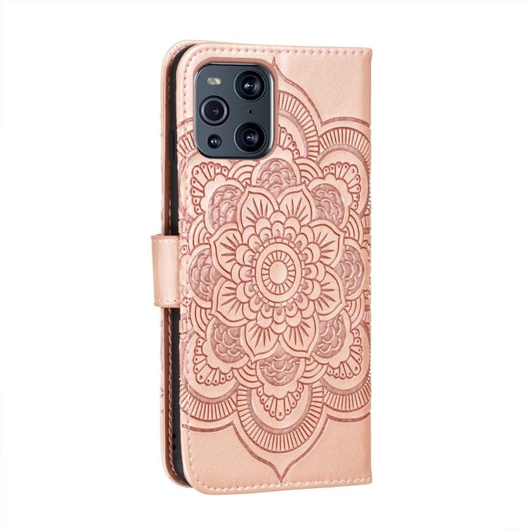 For OPPO Find X3 / Find X3 Pro Mandala Embossing Pattern Horizontal Flip PU Leather Case with Holder & Card Slots & Wallet & Lanyard