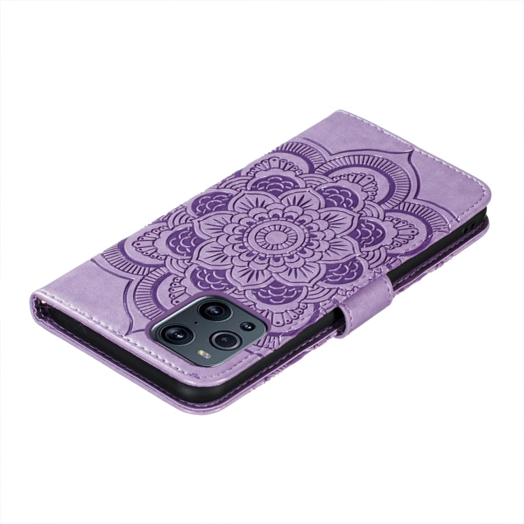 For OPPO Find X3 / Find X3 Pro Mandala Embossing Pattern Horizontal Flip PU Leather Case with Holder & Card Slots & Wallet & Lanyard