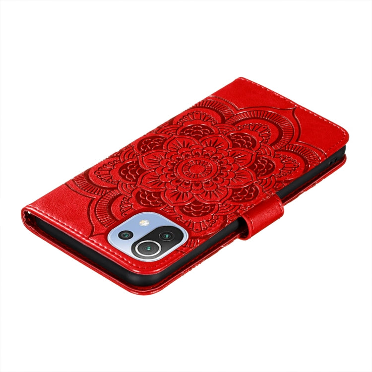 For Xiaomi Mi 11 Lite Mandala Embossing Pattern Horizontal Flip PU Leather Case with Holder & Card Slots & Wallet & Lanyard