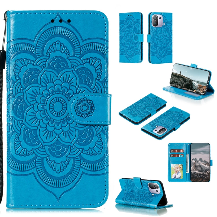For Xiaomi Mi 11 Lite Mandala Embossing Pattern Horizontal Flip PU Leather Case with Holder & Card Slots & Wallet & Lanyard