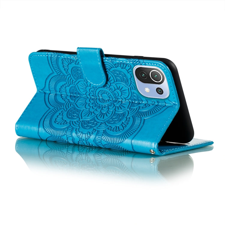 For Xiaomi Mi 11 Lite Mandala Embossing Pattern Horizontal Flip PU Leather Case with Holder & Card Slots & Wallet & Lanyard