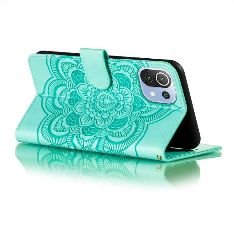 For Xiaomi Mi 11 Lite Mandala Embossing Pattern Horizontal Flip PU Leather Case with Holder & Card Slots & Wallet & Lanyard