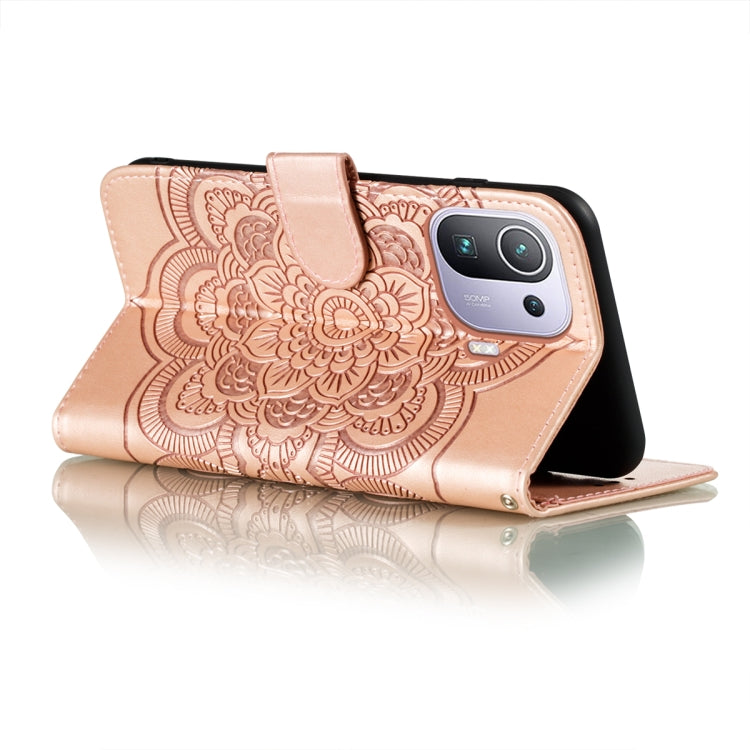 For Xiaomi Mi 11 Pro Mandala Embossing Pattern Horizontal Flip PU Leather Case with Holder & Card Slots & Wallet & Lanyard