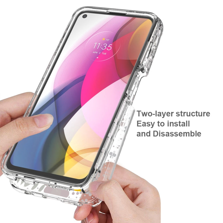 For Motorola Moto G Stylus (2021) 2 in 1 High Transparent Painted Shockproof PC + TPU Protective Case