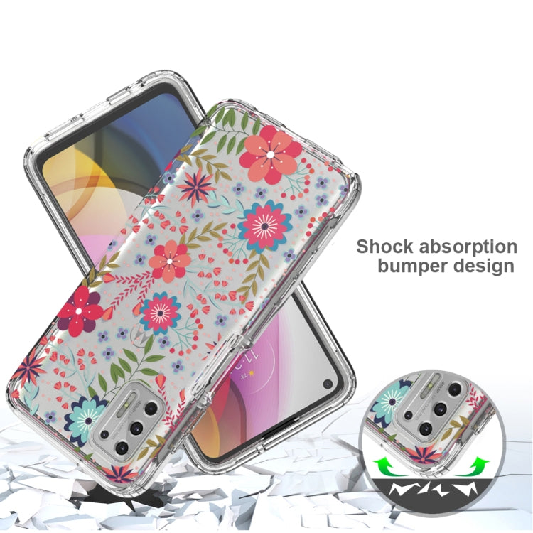 For Motorola Moto G Stylus (2021) 2 in 1 High Transparent Painted Shockproof PC + TPU Protective Case