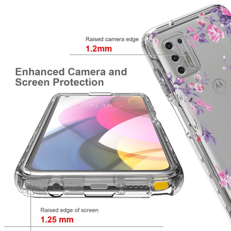 For Motorola Moto G Stylus (2021) 2 in 1 High Transparent Painted Shockproof PC + TPU Protective Case