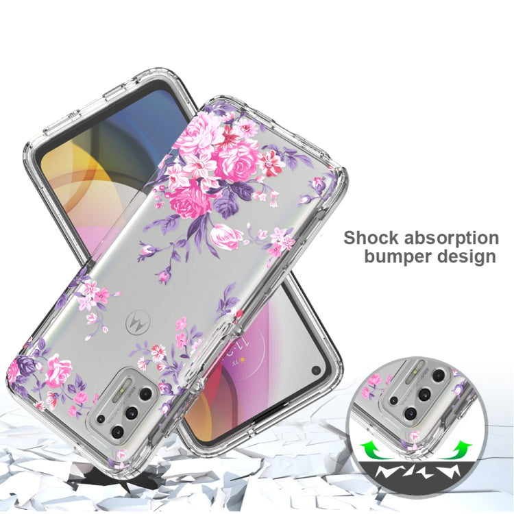 For Motorola Moto G Stylus (2021) 2 in 1 High Transparent Painted Shockproof PC + TPU Protective Case