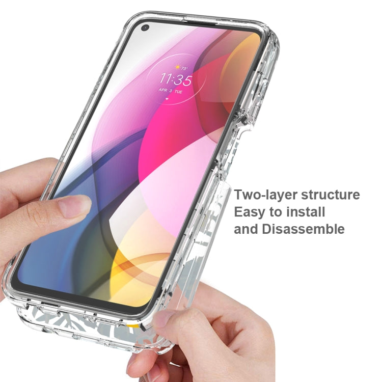 For Motorola Moto G Stylus (2021) 2 in 1 High Transparent Painted Shockproof PC + TPU Protective Case