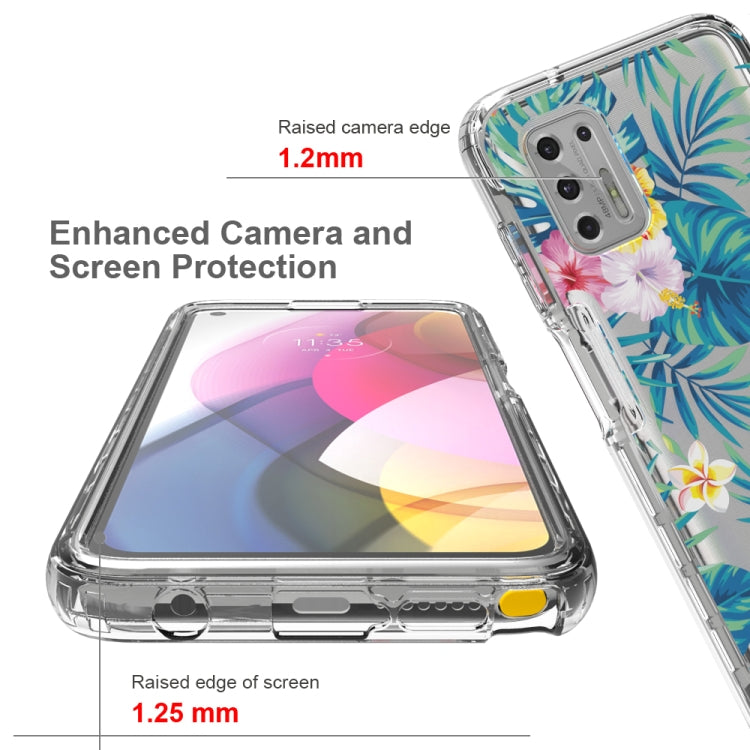 For Motorola Moto G Stylus (2021) 2 in 1 High Transparent Painted Shockproof PC + TPU Protective Case