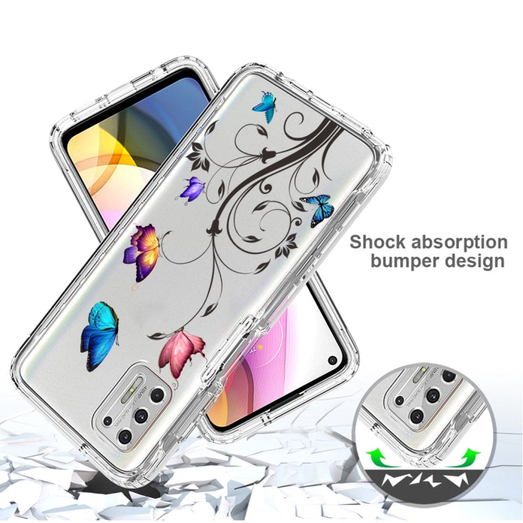 For Motorola Moto G Stylus (2021) 2 in 1 High Transparent Painted Shockproof PC + TPU Protective Case