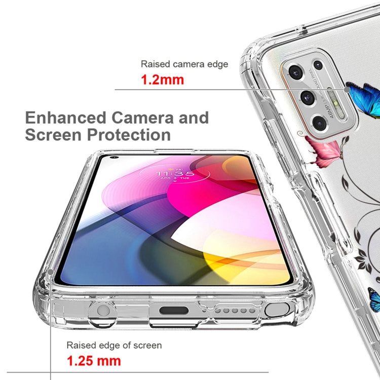 For Motorola Moto G Stylus (2021) 2 in 1 High Transparent Painted Shockproof PC + TPU Protective Case
