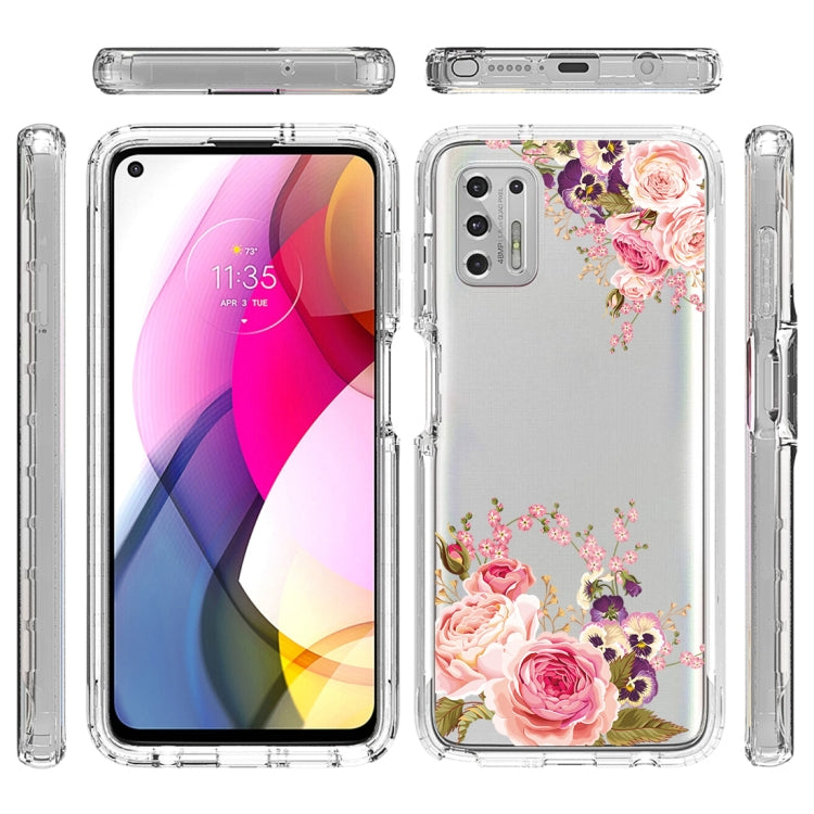 For Motorola Moto G Stylus (2021) 2 in 1 High Transparent Painted Shockproof PC + TPU Protective Case