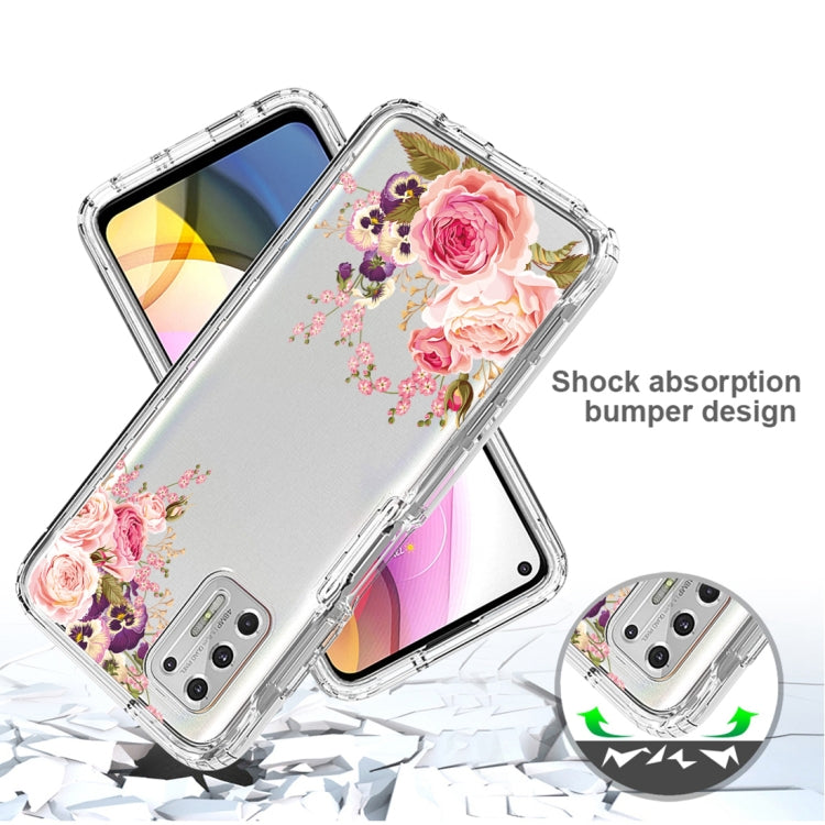 For Motorola Moto G Stylus (2021) 2 in 1 High Transparent Painted Shockproof PC + TPU Protective Case