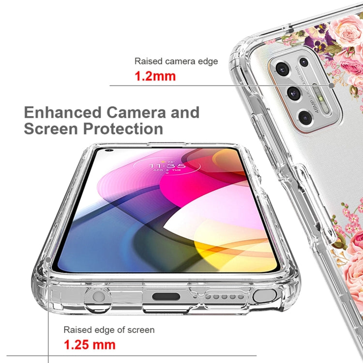 For Motorola Moto G Stylus (2021) 2 in 1 High Transparent Painted Shockproof PC + TPU Protective Case