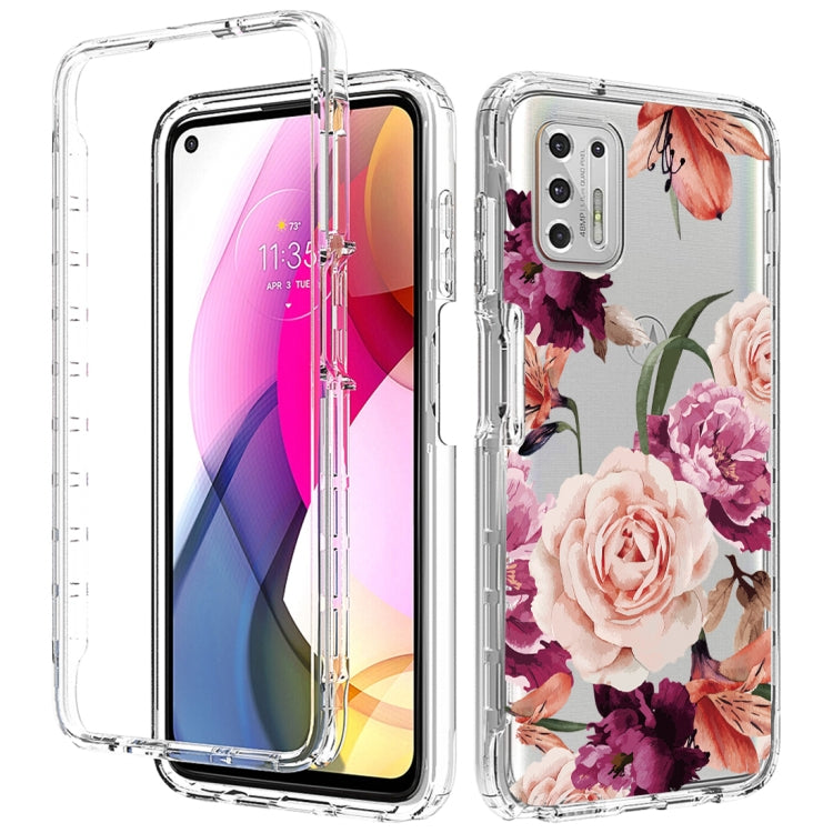 For Motorola Moto G Stylus (2021) 2 in 1 High Transparent Painted Shockproof PC + TPU Protective Case
