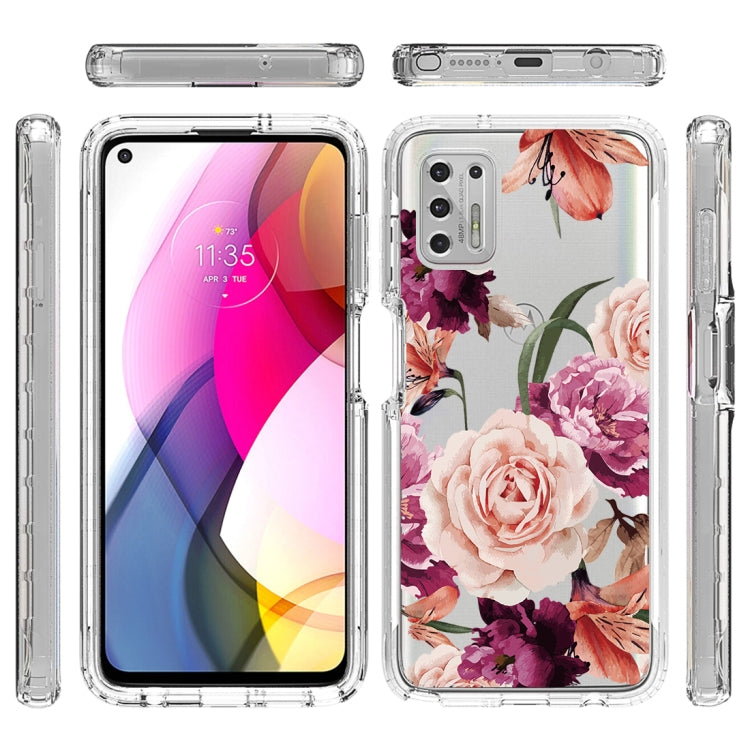 For Motorola Moto G Stylus (2021) 2 in 1 High Transparent Painted Shockproof PC + TPU Protective Case