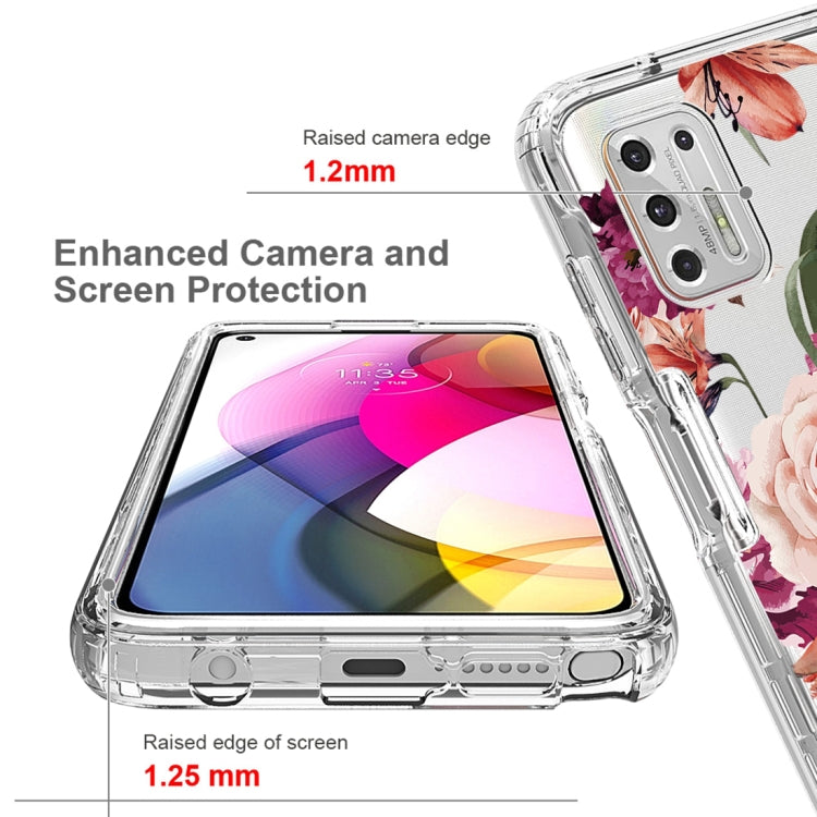 For Motorola Moto G Stylus (2021) 2 in 1 High Transparent Painted Shockproof PC + TPU Protective Case