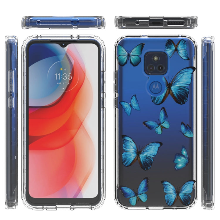 For Motorola Moto G Play (2021) 2 in 1 High Transparent Painted Shockproof PC + TPU Protective Case