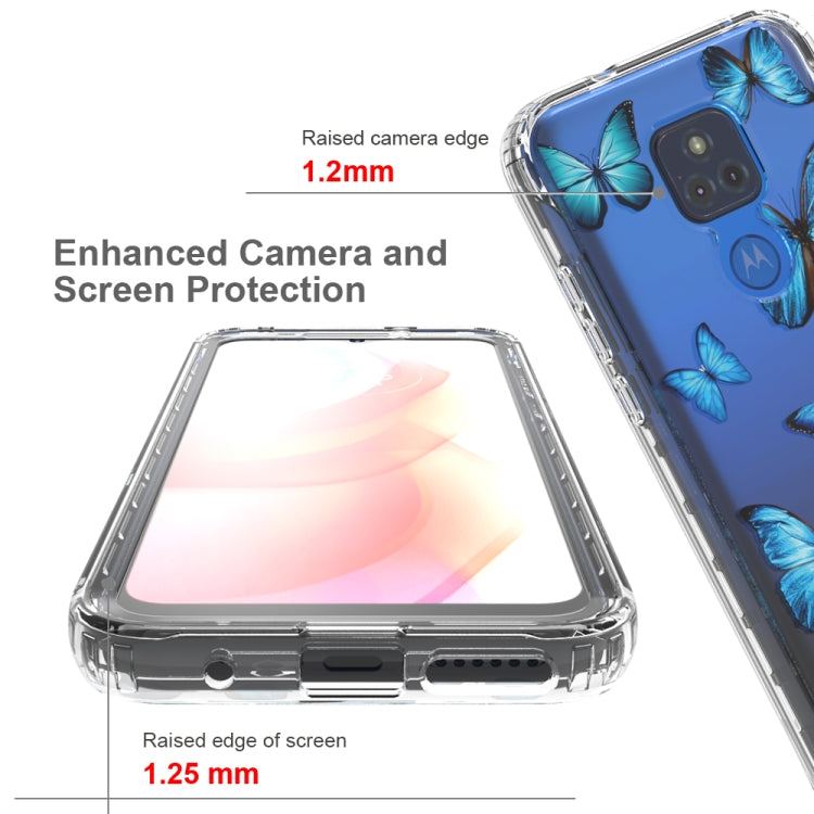 For Motorola Moto G Play (2021) 2 in 1 High Transparent Painted Shockproof PC + TPU Protective Case