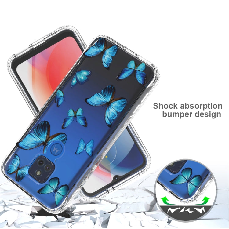 For Motorola Moto G Play (2021) 2 in 1 High Transparent Painted Shockproof PC + TPU Protective Case