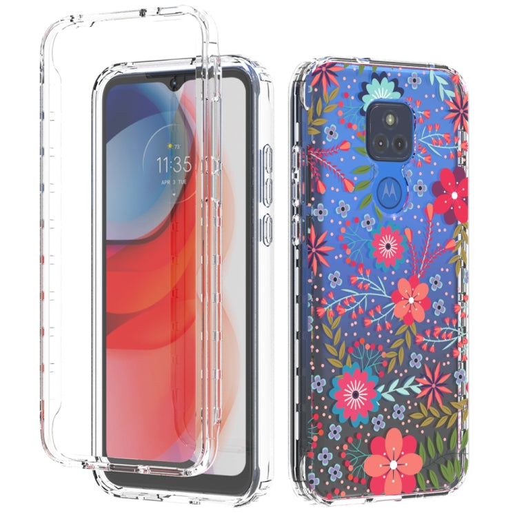 For Motorola Moto G Play (2021) 2 in 1 High Transparent Painted Shockproof PC + TPU Protective Case