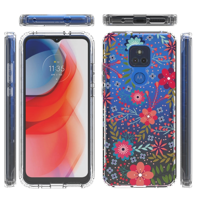 For Motorola Moto G Play (2021) 2 in 1 High Transparent Painted Shockproof PC + TPU Protective Case