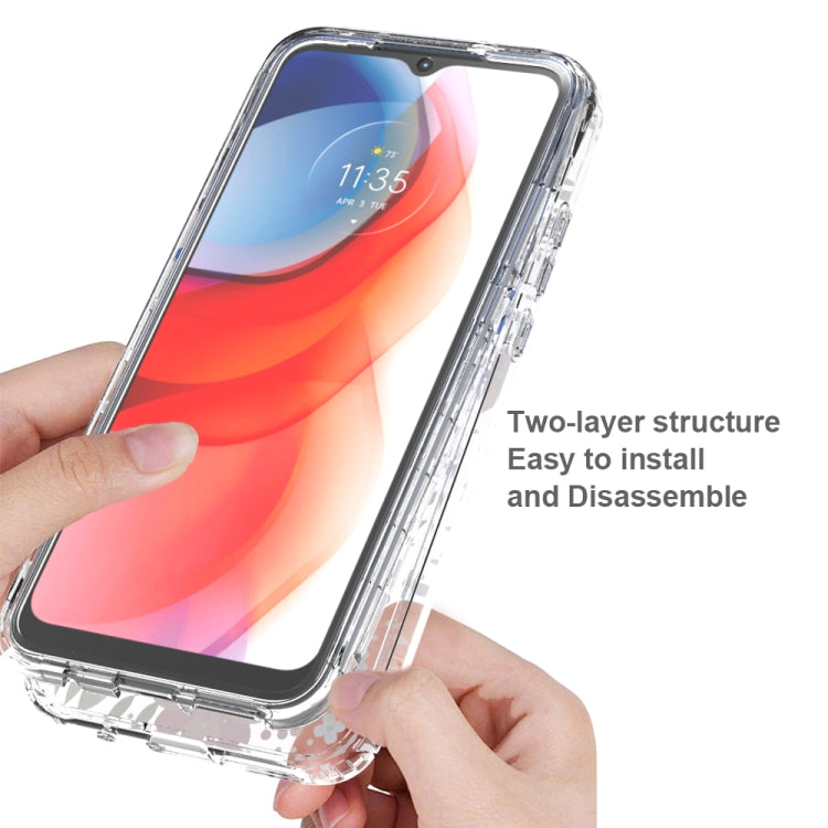For Motorola Moto G Play (2021) 2 in 1 High Transparent Painted Shockproof PC + TPU Protective Case
