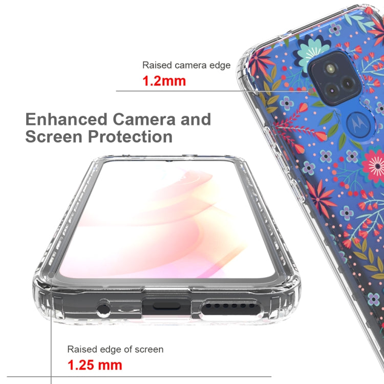For Motorola Moto G Play (2021) 2 in 1 High Transparent Painted Shockproof PC + TPU Protective Case
