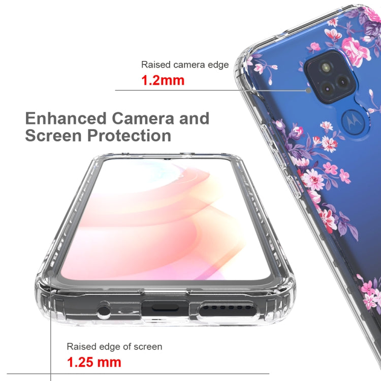 For Motorola Moto G Play (2021) 2 in 1 High Transparent Painted Shockproof PC + TPU Protective Case