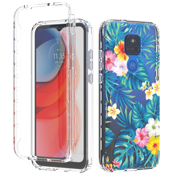 For Motorola Moto G Play (2021) 2 in 1 High Transparent Painted Shockproof PC + TPU Protective Case