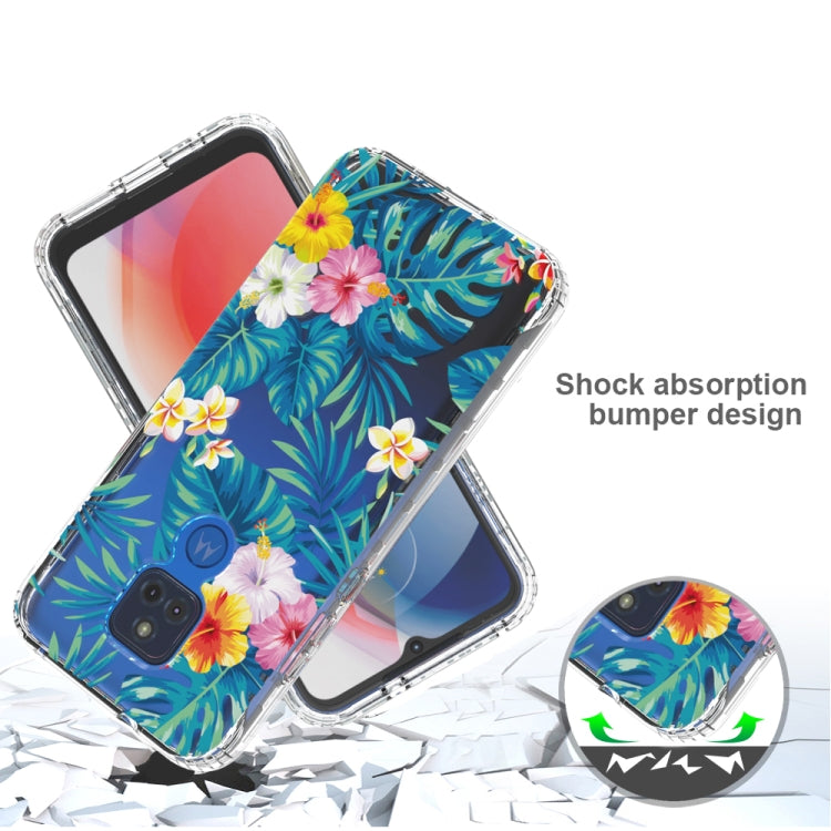 For Motorola Moto G Play (2021) 2 in 1 High Transparent Painted Shockproof PC + TPU Protective Case