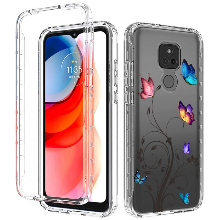 For Motorola Moto G Play (2021) 2 in 1 High Transparent Painted Shockproof PC + TPU Protective Case