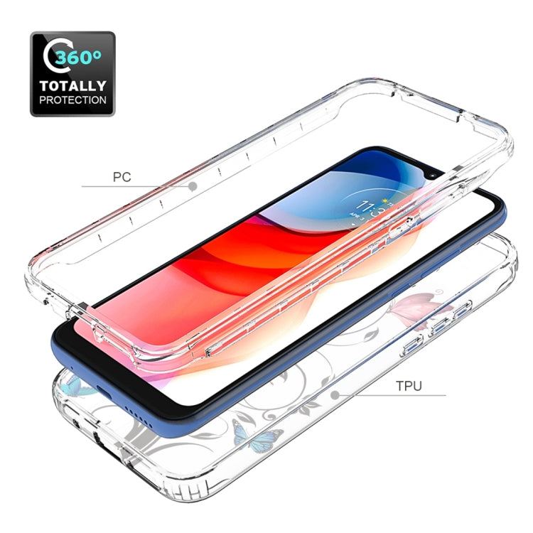 For Motorola Moto G Play (2021) 2 in 1 High Transparent Painted Shockproof PC + TPU Protective Case