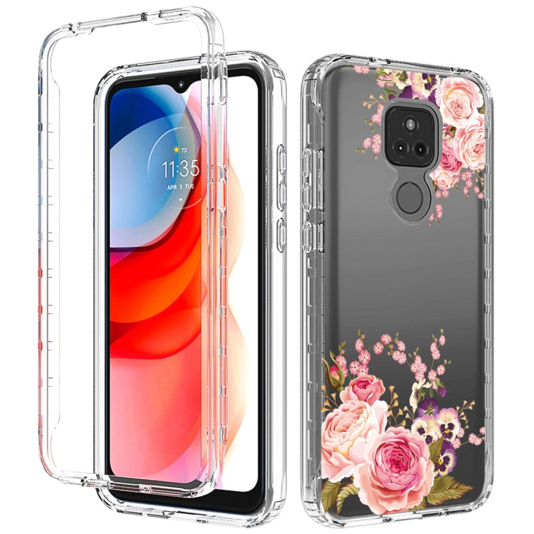 For Motorola Moto G Play (2021) 2 in 1 High Transparent Painted Shockproof PC + TPU Protective Case