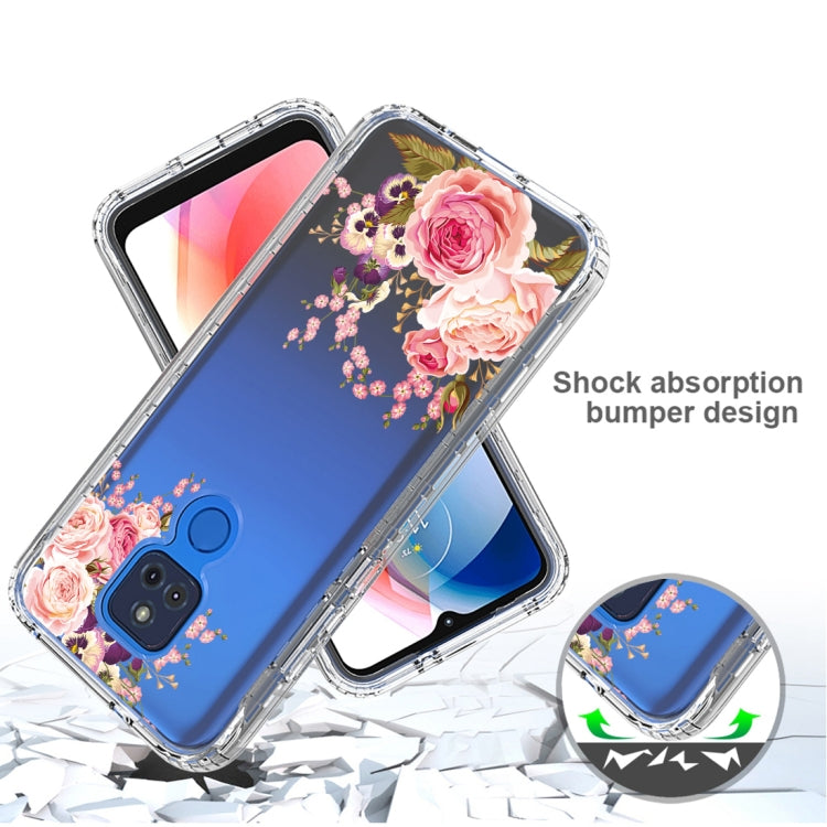 For Motorola Moto G Play (2021) 2 in 1 High Transparent Painted Shockproof PC + TPU Protective Case