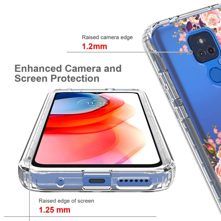 For Motorola Moto G Play (2021) 2 in 1 High Transparent Painted Shockproof PC + TPU Protective Case