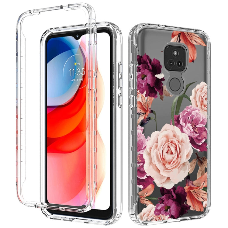 For Motorola Moto G Play (2021) 2 in 1 High Transparent Painted Shockproof PC + TPU Protective Case