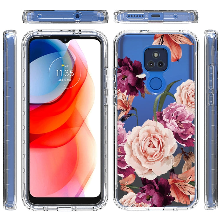 For Motorola Moto G Play (2021) 2 in 1 High Transparent Painted Shockproof PC + TPU Protective Case