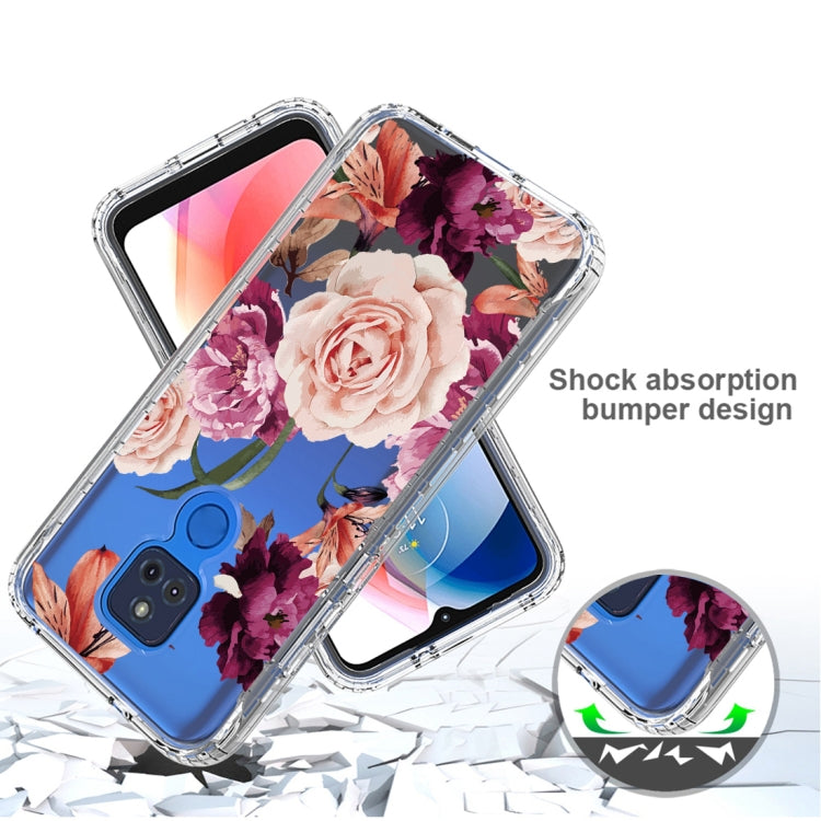For Motorola Moto G Play (2021) 2 in 1 High Transparent Painted Shockproof PC + TPU Protective Case