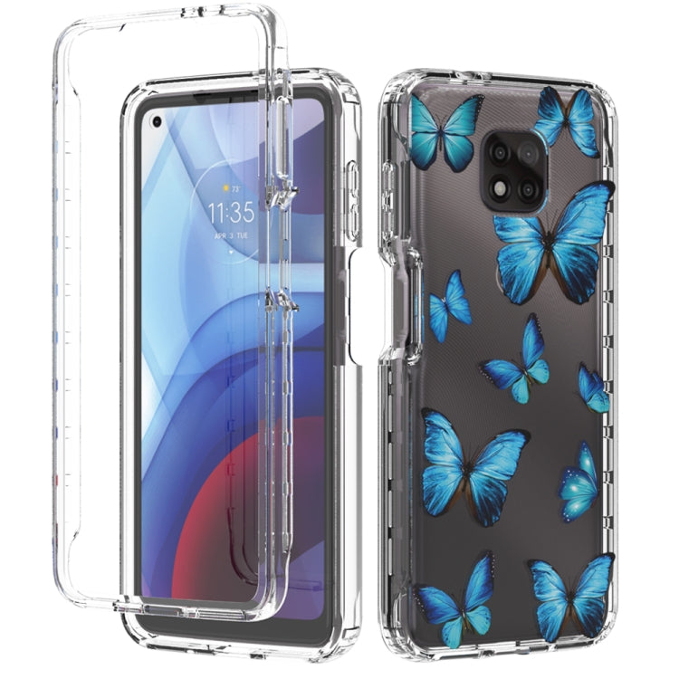 For Motorola Moto G Power (2021) 2 in 1 High Transparent Painted Shockproof PC + TPU Protective Case