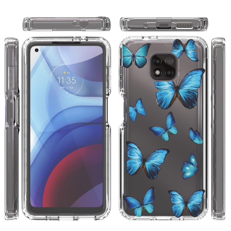 For Motorola Moto G Power (2021) 2 in 1 High Transparent Painted Shockproof PC + TPU Protective Case