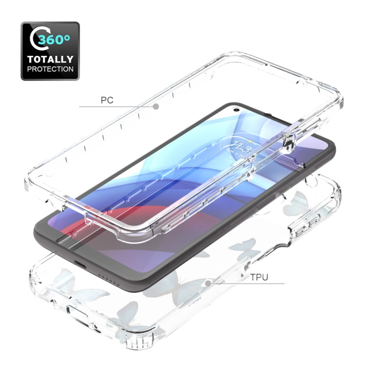 For Motorola Moto G Power (2021) 2 in 1 High Transparent Painted Shockproof PC + TPU Protective Case