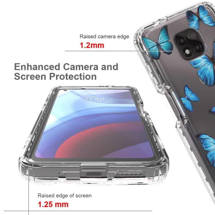 For Motorola Moto G Power (2021) 2 in 1 High Transparent Painted Shockproof PC + TPU Protective Case