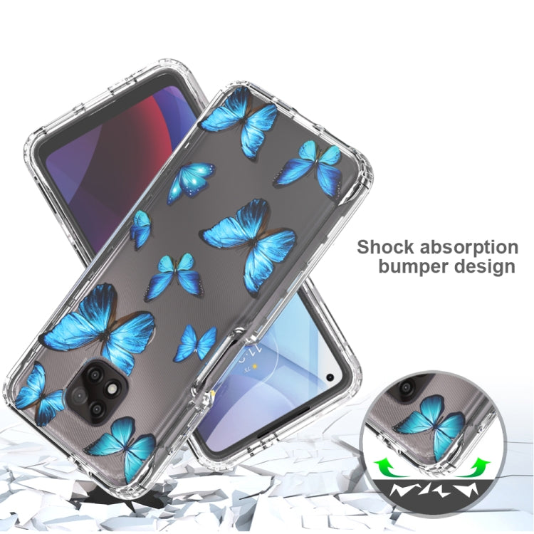 For Motorola Moto G Power (2021) 2 in 1 High Transparent Painted Shockproof PC + TPU Protective Case